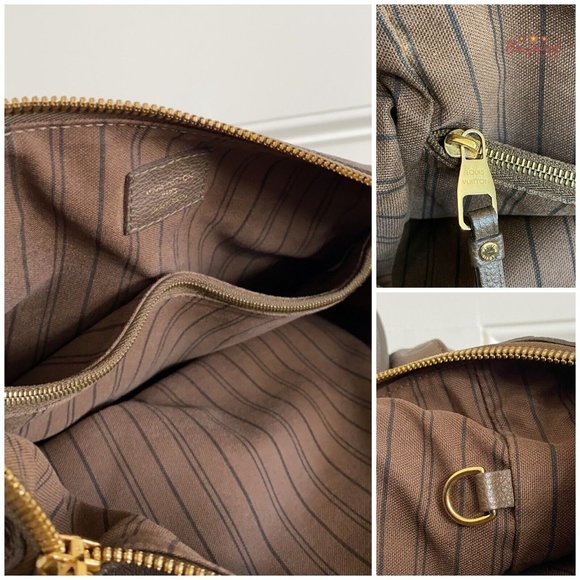 Authentic LOUIS VUITTON Dark Brown Monogram Empreinte Leather Bastille MM Bag - Picture 14 of 16